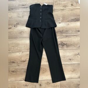 NWT LOFT Strapless Black Jumpsuit